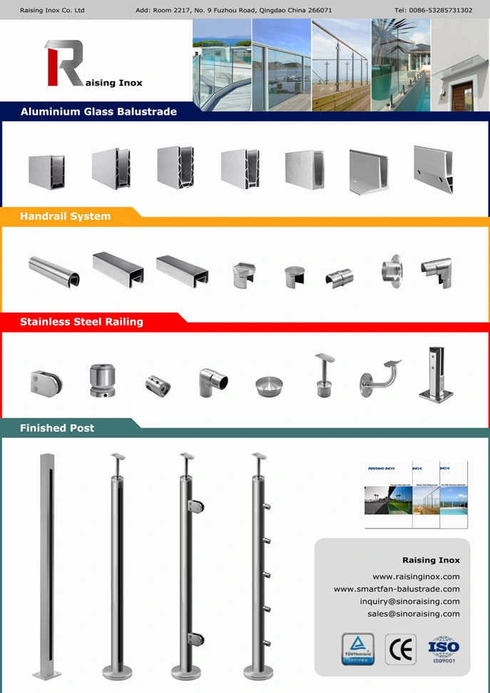 Slotted Tube Stainless Steel Pipe End Cap/Handrail Railing/Glass Balustrade/Handrail Tube