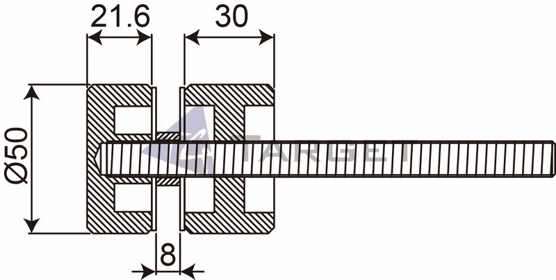 Custom Size Stainless Steel Glass Standoff for Balustrade (SFC-208)