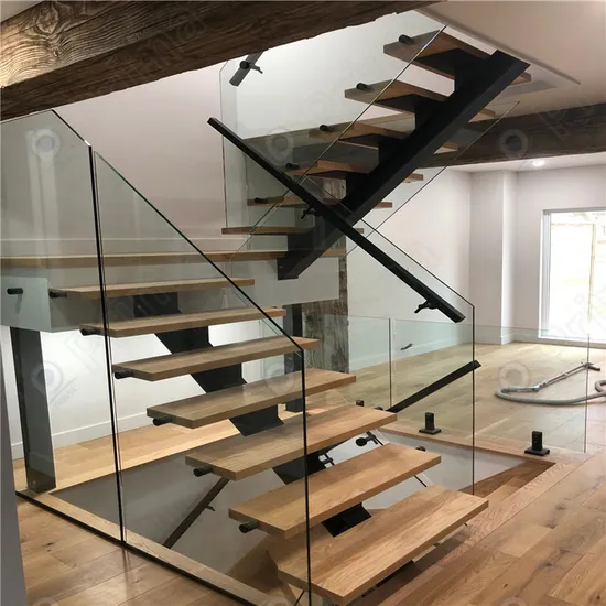 Escada de aço inoxidável laminado modular ao ar livre escada cabo de aço inoxidável varanda corrimão de vidro
