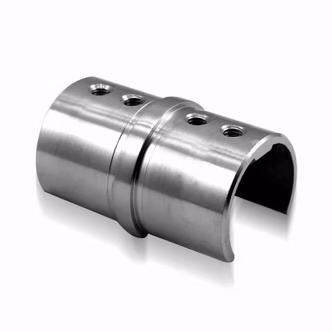 Tampa de aço inoxidável para tubo ranhurado/corrimão de vidro/balaustrada de vidro/corrimão de varanda/balaústre