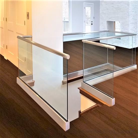 Deck de alumínio Guarda-corpo de vidro sem moldura